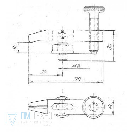 Чертеж прижима для фрезерного станка